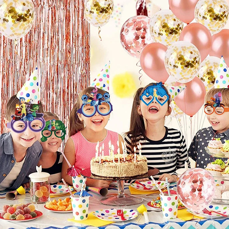 Gafas de papel de Disney para niños, máscara de disfraz, decoración de fiesta de cumpleaños, utilería de fotografía, regalo de recuerdo de fiesta