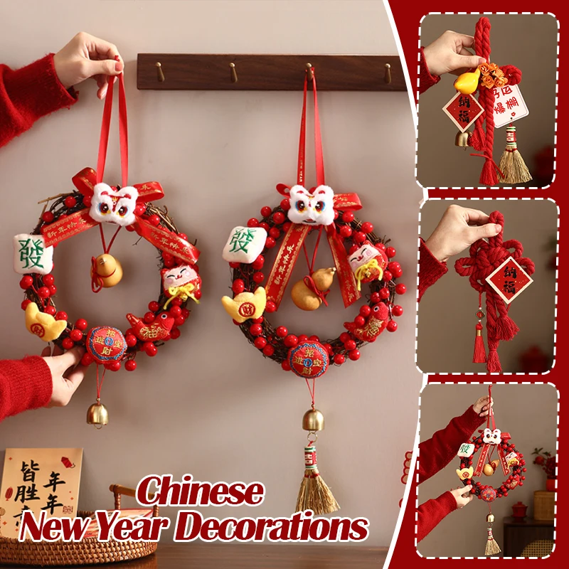 

Spring Festival Hanging Pendent Snake Year Traditional Chinese Knot Pendant Hanging Ornaments Happy New Year Decor Ornamentss