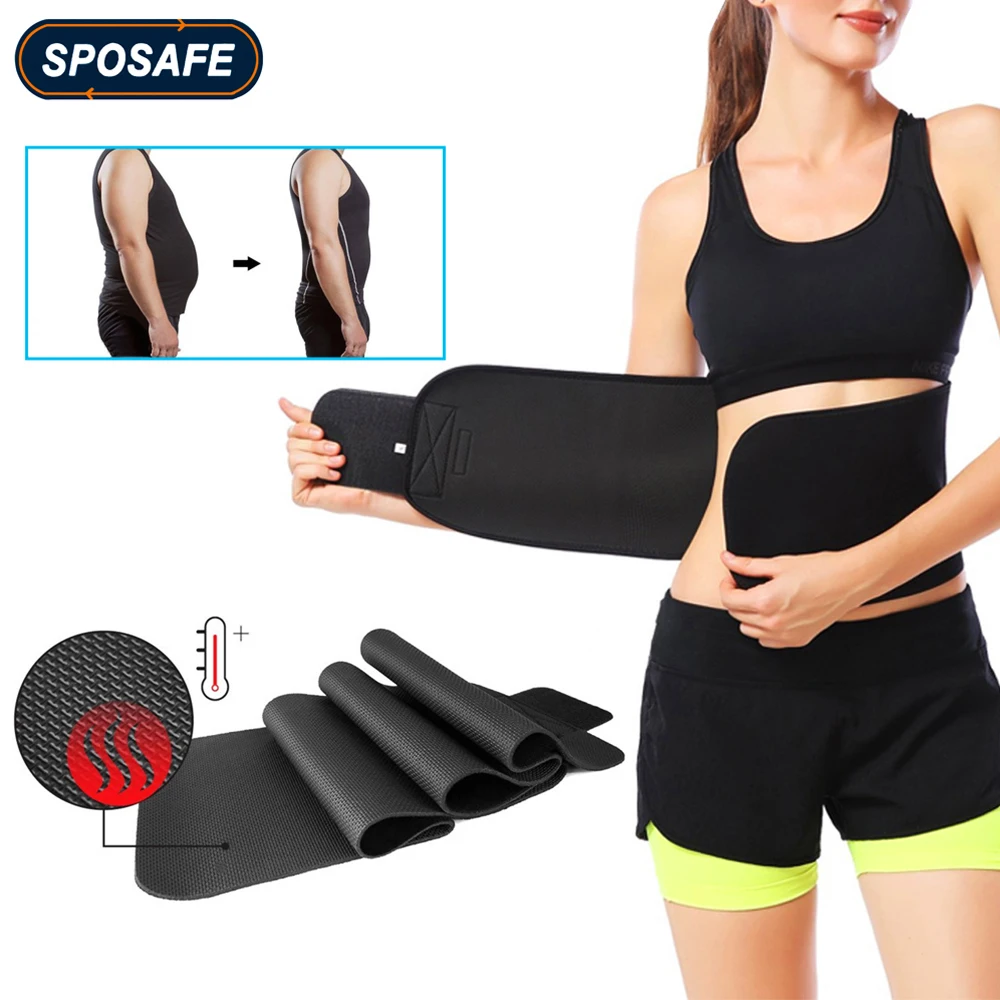 

Fitness Neoprene Lumbar Waist Trimmer Belt Weight Loss Sweat Band Wrap Fat Tummy Stomach Sauna Sweat Belt Men Women Sports Gym