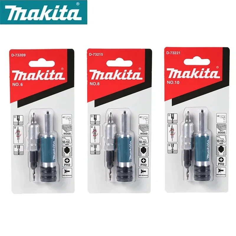 Makita D-73209 D-73215 D-73221 Gauge Drill Multifunctional Woodworking Batch Drill Combination Countersink Drive Bit #6 #8 #10