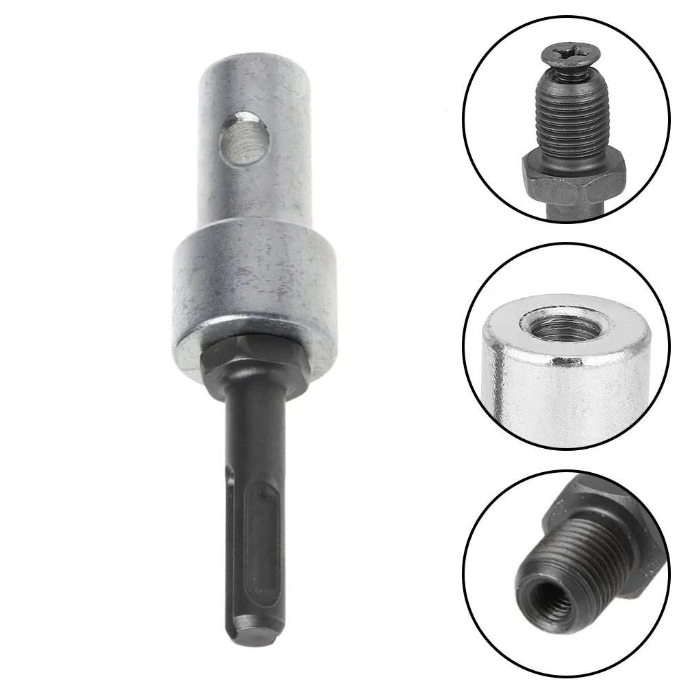 

2 Slots Round Shank Drill Bit Adapter SDS Shaft for Arbor Connector Compatible with Electric Drills and For Earth Augers