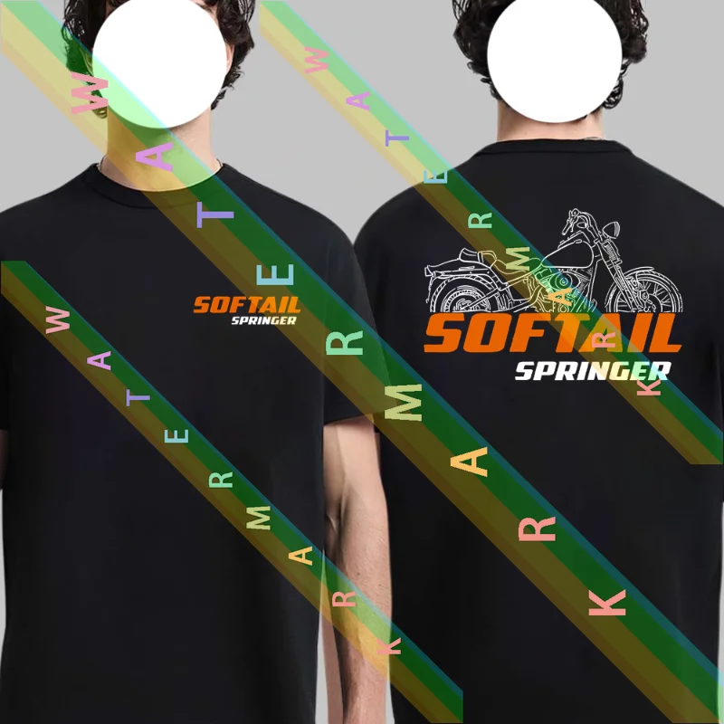 

H-D Softail Springer 1988-2006 Motorcycle T-shirt Graphic Short Sleeves summer T Shirt Casual 100% Cotton Cool Tee