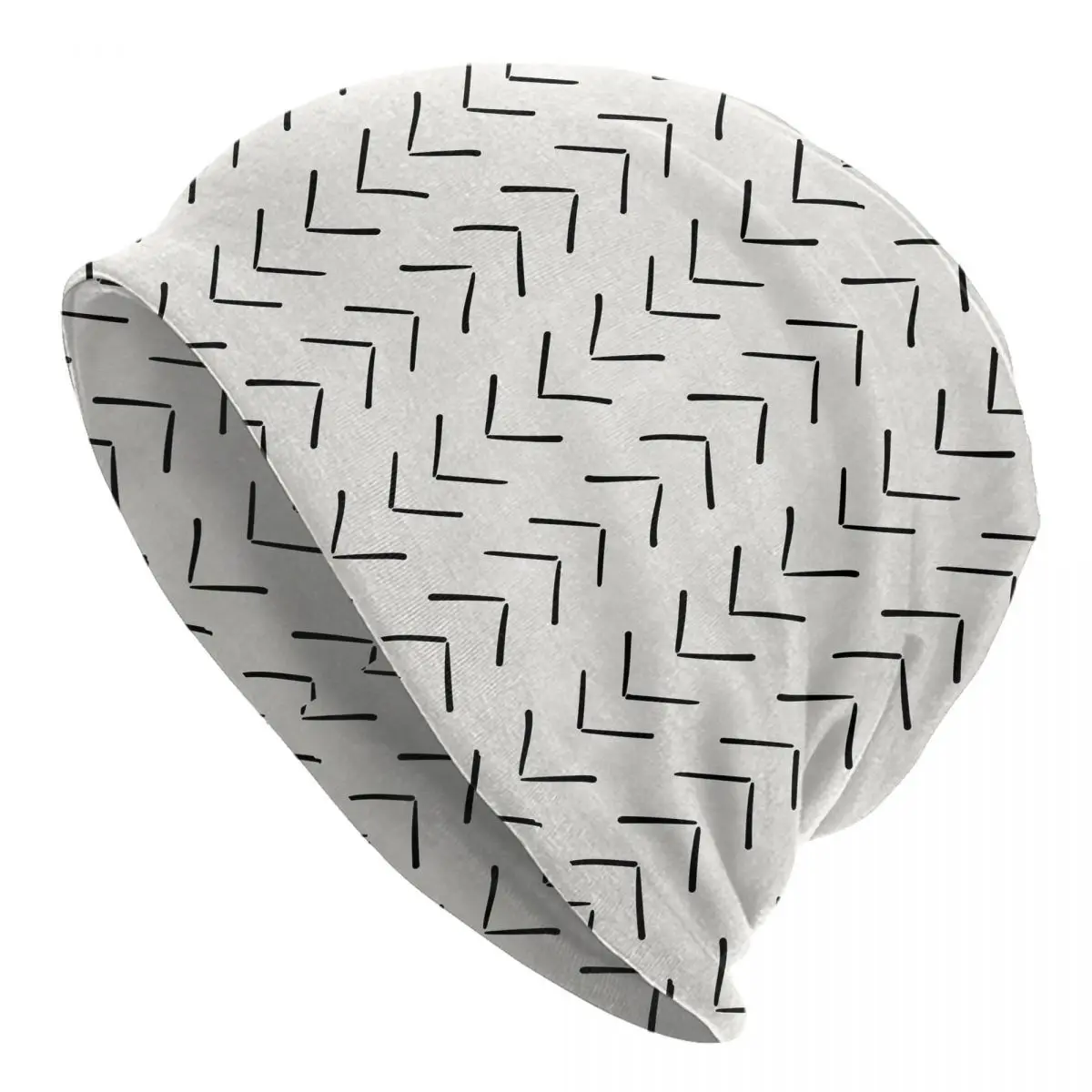 Boho Big Arrows In White And Black Unisex Adult Beanies Caps Knitted Bonnet Hat Warm Hip Hop Autumn Winter Outdoor Skullies Hats