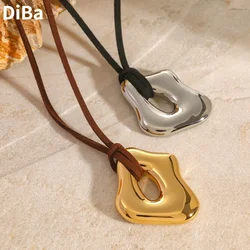 Modern Jewelry Popular Irregular Simply Design Smooth Hollow Pendant Necklace For Women Party Gifts Hot Sale Accessories