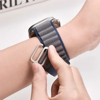애플 워치 스트랩용 알파인 루프 밴드, 울트라 2, 49mm, 44mm, 45mm, 41mm, 42mm, 38mm, 40/44mm, 46mm 팔찌, 아이워치 시리즈 10, 9, 8, 7, 6, 5, 4 SE