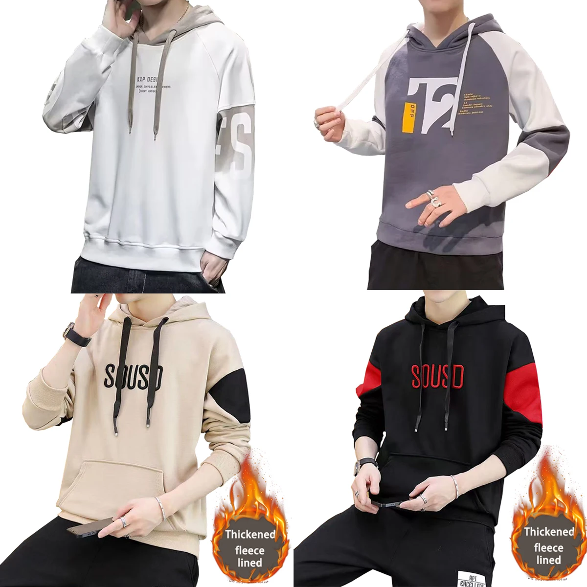 

Men's Hoodie With Fashionable Letter Print Pattern Hoodie Young People Autumn winter Couple Student Team Outfit