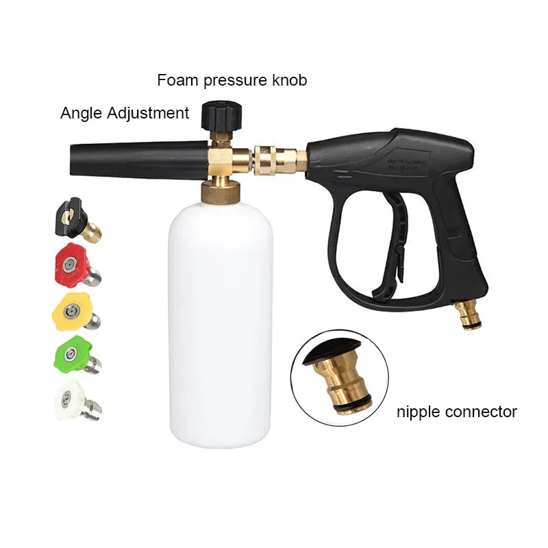 

High Pressure Soap Foamer Snow Foam Gun Different Nozzle Car Clean Foam Wash foam generator for Car Washer