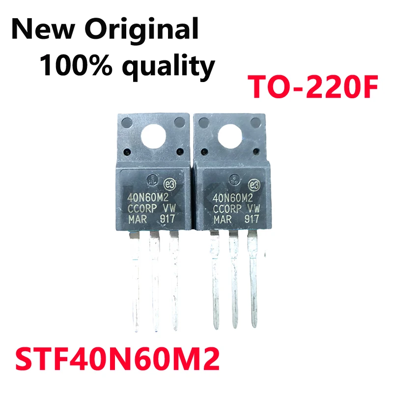 5-10/قطعة جديد STF40N60M2 40N60M2 TO-220F 650V 34A MOS ترانزستور التأثير الميداني في المخزون