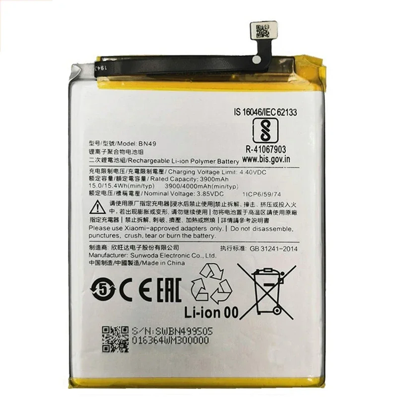 Original Replacement Battery BN49 For Xiaomi Redmi 7A 100% New Authentic Phone Batteries 4000mAh With Free Tools