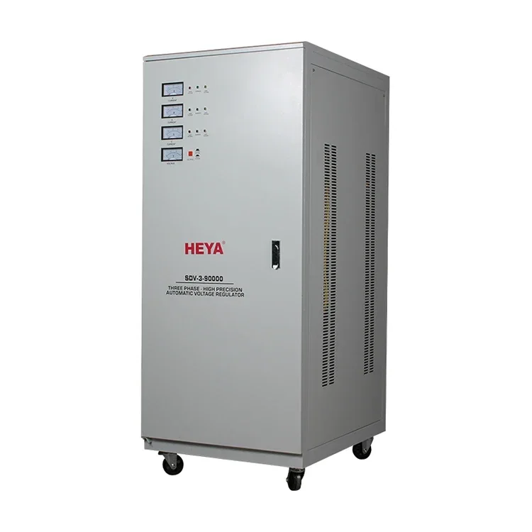 90KVA 100KVA 3 Phase 380VAC Servo Motor Copper Coil Industrial Power Automatic Voltage Regulators Stabilizers AVR