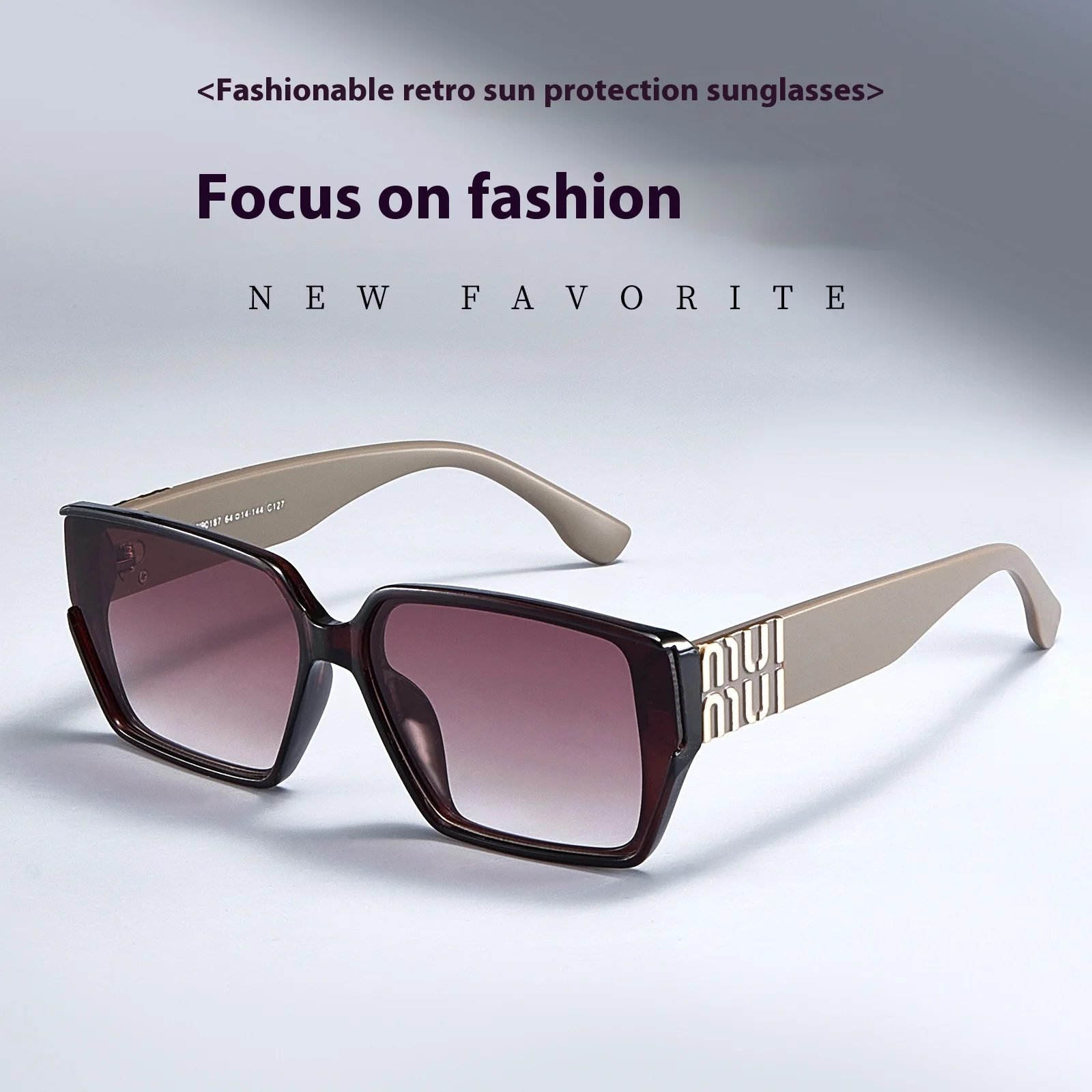 

Fashion sunscreen sunglasses Trend high-end street sunglasses Women's sunshade glasses