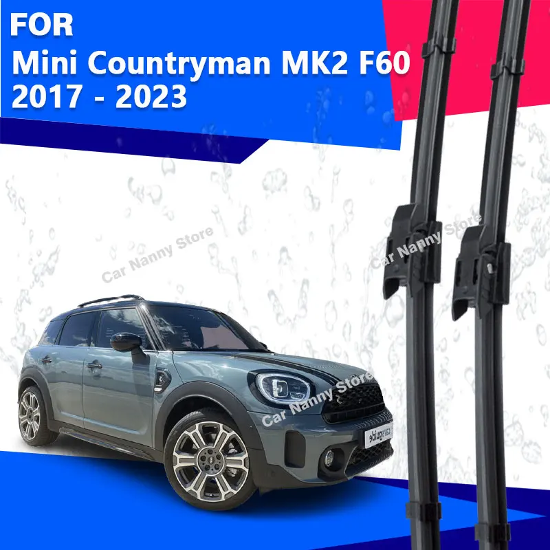 

Щетки лобового стекла для Mini Countryman MK2 F60 2017-2023, автомобильные дворники, резиновая полоса, мягкая резина, 2018 2019