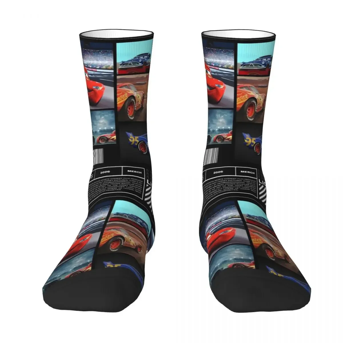 

Happy Funny Male Men Socks Casual Cars The Lightning Sock Kachow Sport Women Socks Spring Summer Autumn Winter