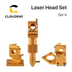 Cloudray K Series CO2 Laser Head Set D12 18 20  FL50.8mm Lens Gold Color for 2030 4060 K40 Laser Engraving Cutting Machine