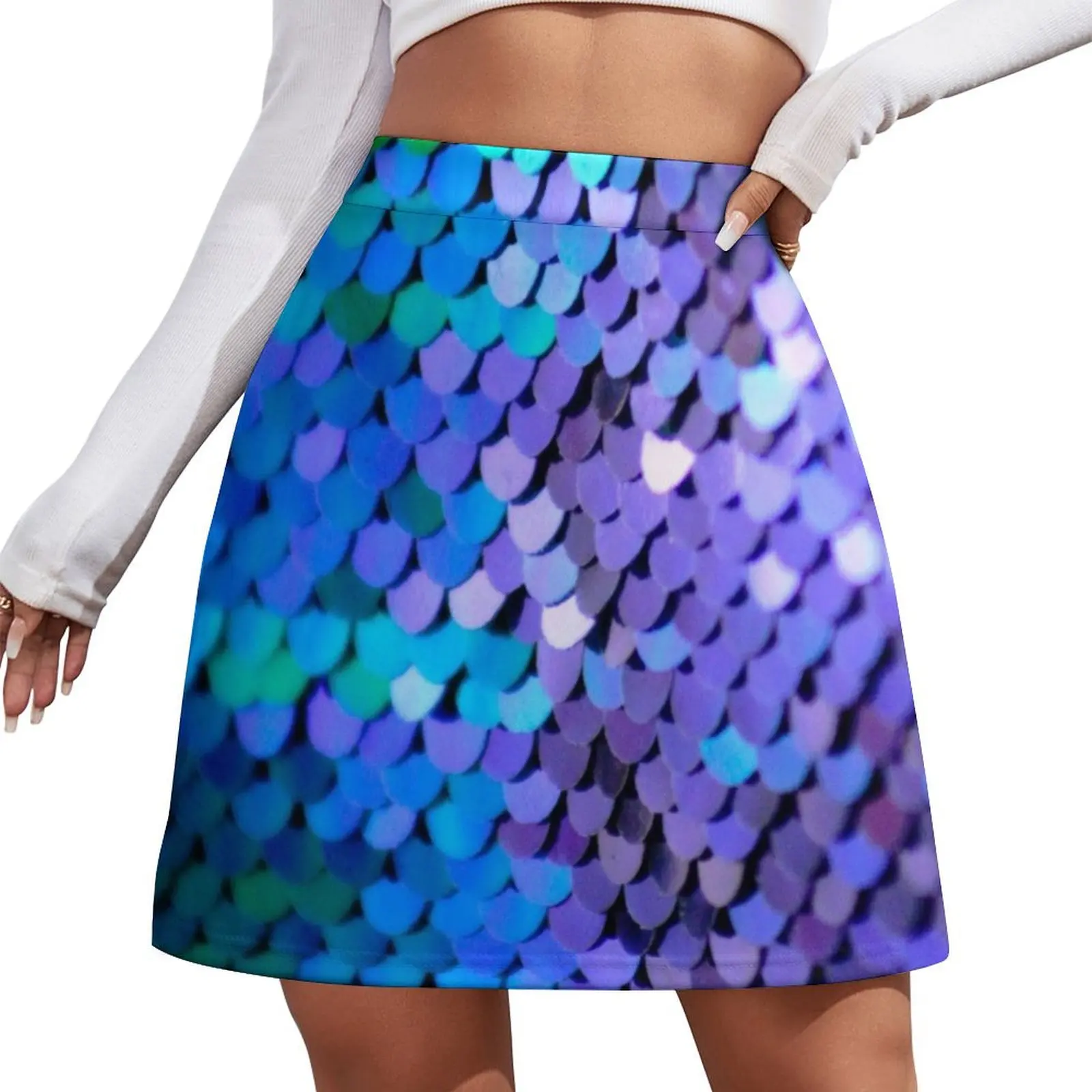 

Memaid scales in sequin Mini Skirt skirt skirt Summer korean fairy grunge Mini