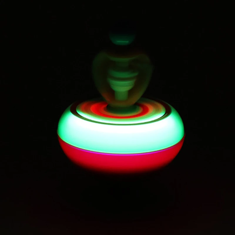 1PCS Outdoor Pull String Love Luminou Gyro Kids Creative Glowing Toys Shine Rotating Gyro Puzzle Toy Children's Birthday Gifts