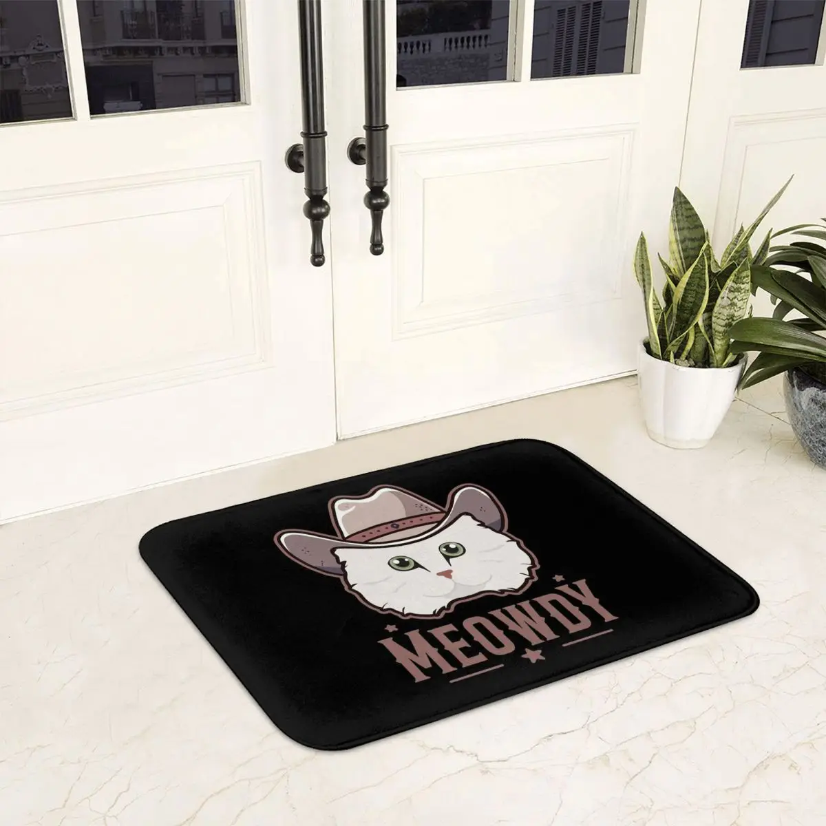 Chinchilla Cat Meowdy Doormat Non-slip Super Absorbent Bathroom Floor Mats Home Entrance Rugs Kitchen Bedroom Carpet Footpad