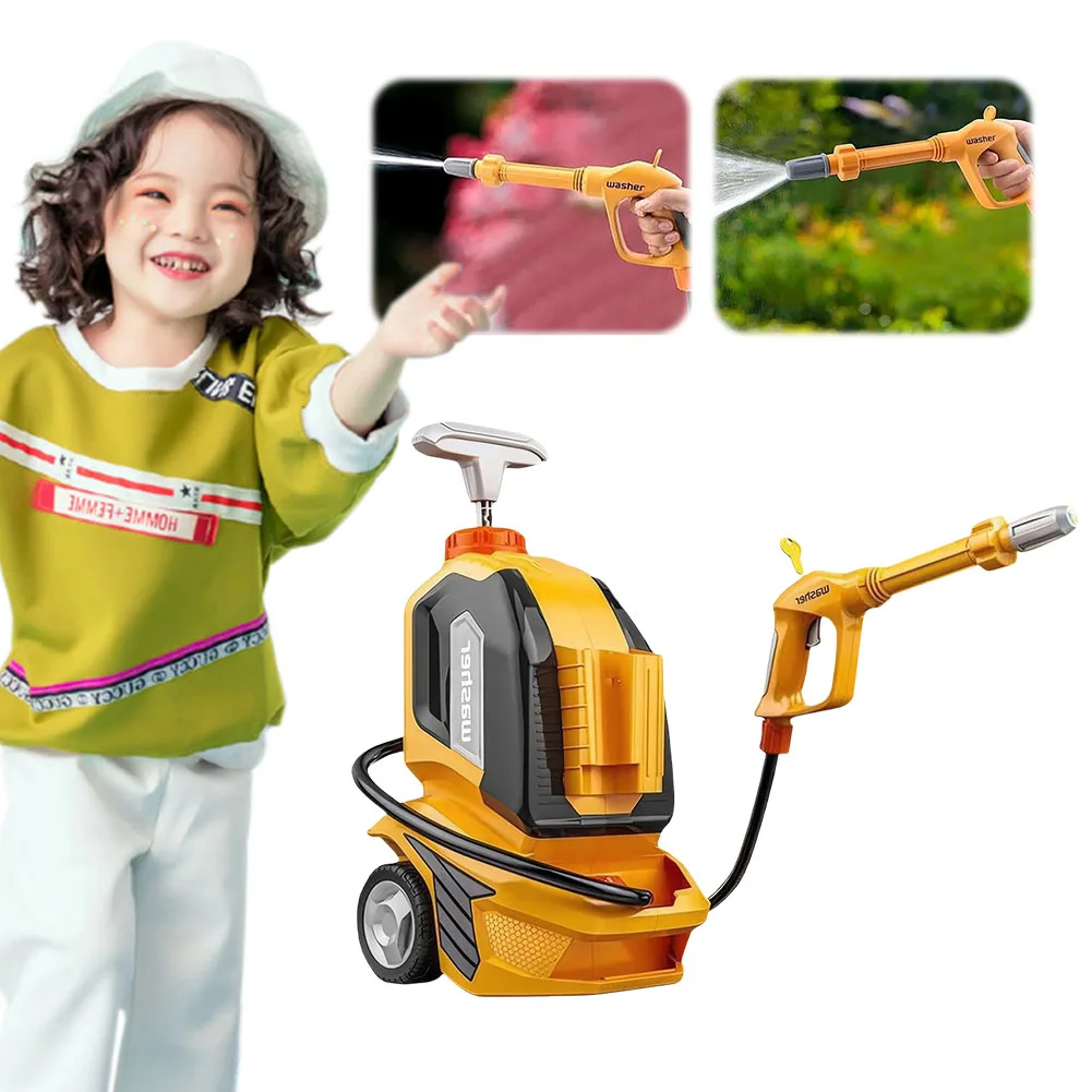 

Car Washer with Scraper Sponge Towel Toddler Pretend Playing Tools Role Playing Toy Water Gun Kid Cleaning Toy Set