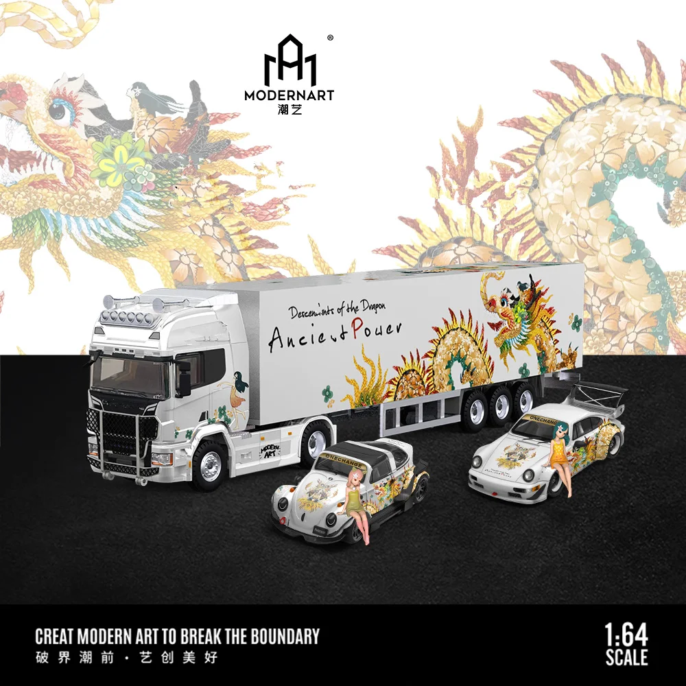 

MOREART/Time Micro 1:64 RWB 964 Chinese Flower Dragon Racing 2024 Exhibition Limited Edition