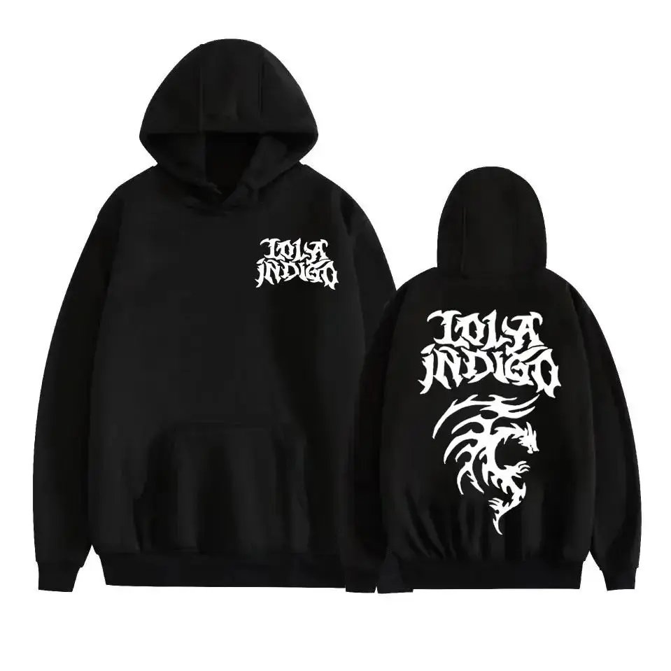 Y2K الموضة الجمالية هوديي الهيب هوب ملابس رياضية كاجوال البوب المغني لولا النيلي مطبوعة هوديي كنزة قطيفة للجنسين #3