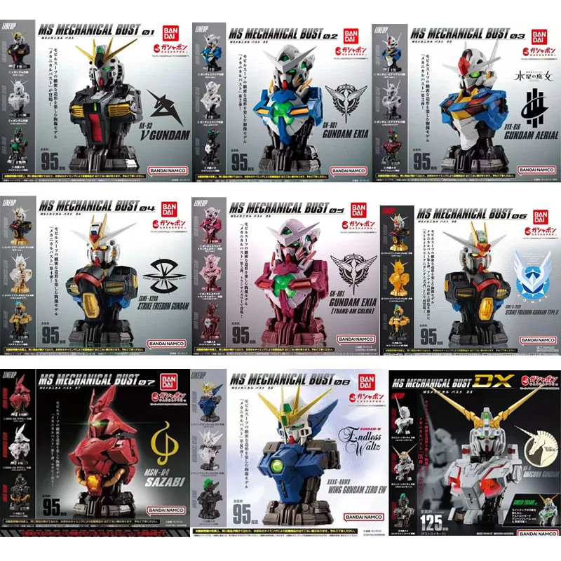 بانداي حقيقية جاندام غاشابون اللعب MS الميكانيكية تمثال نصفي سلسلة مجموعة شخصيات كرتونية التجمع نموذج الديكور الهدايا الإبداعية #1
