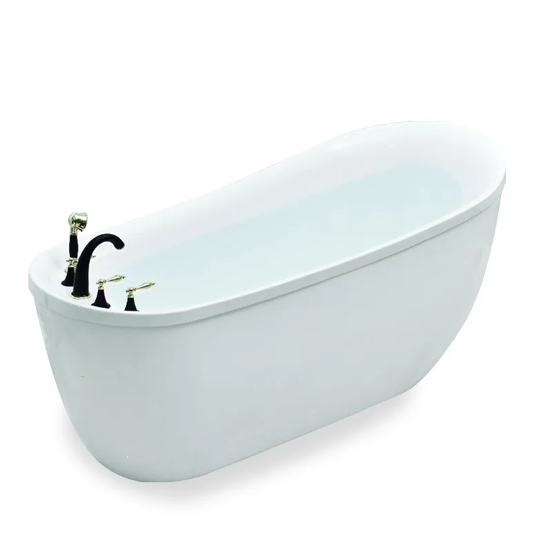 

European family small apartment adult oval bed and breakfast bathtub acrylic independent Internet celebrity batht