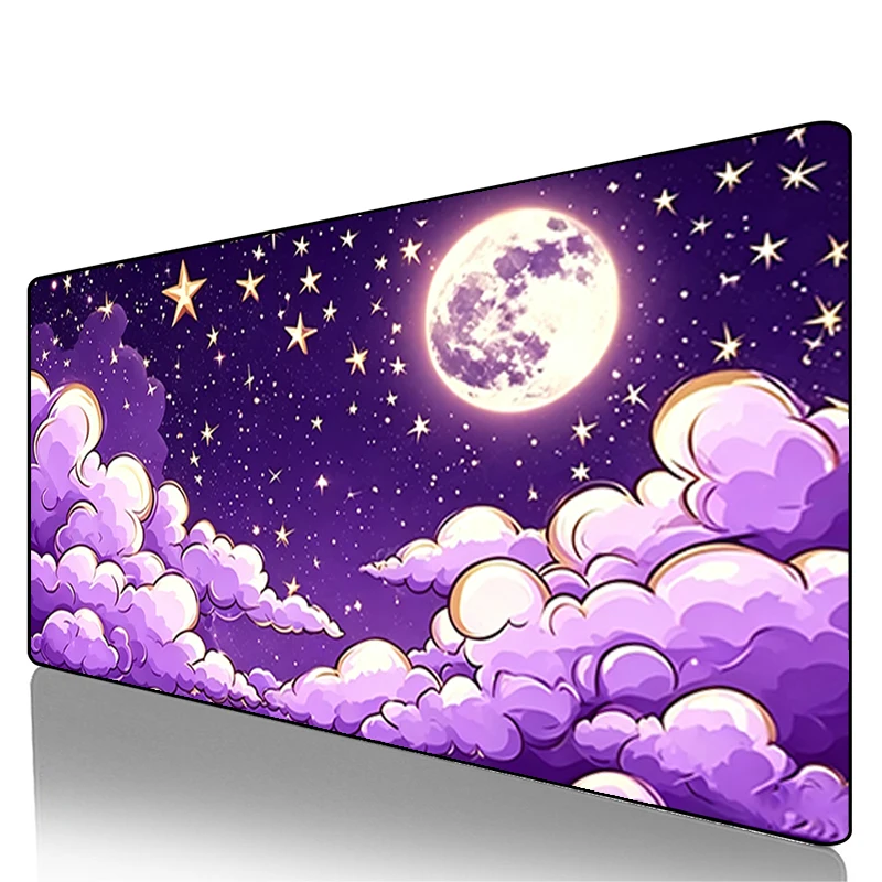 Dreamy Starry Sky Mouse Pad Office Carpet Anime Night Sky Gamer Desk Mat PC Accessories Pads Large size Rubber Gaming Mousepad