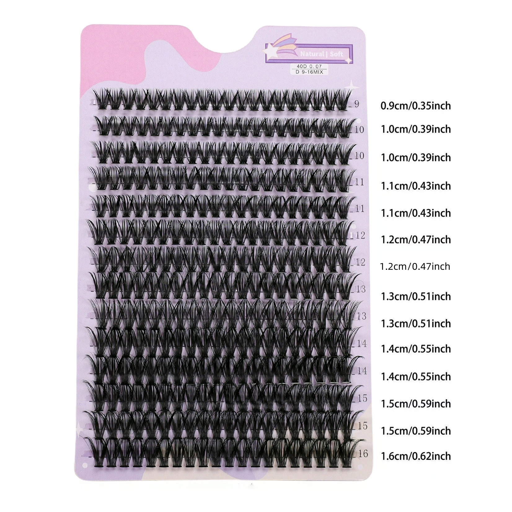 60D imitation mink eyelashes 280 clusters 0.07mm D curled 9-16mm mixed natural eyelash extension 3D Russian curled individual ey