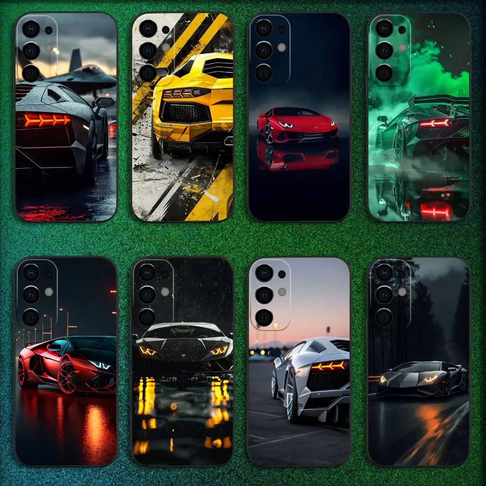 

H-Huracan Sports Car Phone Case For Samsung S25,S24,S21,S22,S23,S30,Ultra,S20,Plus,Fe,Lite,5G Black Cover