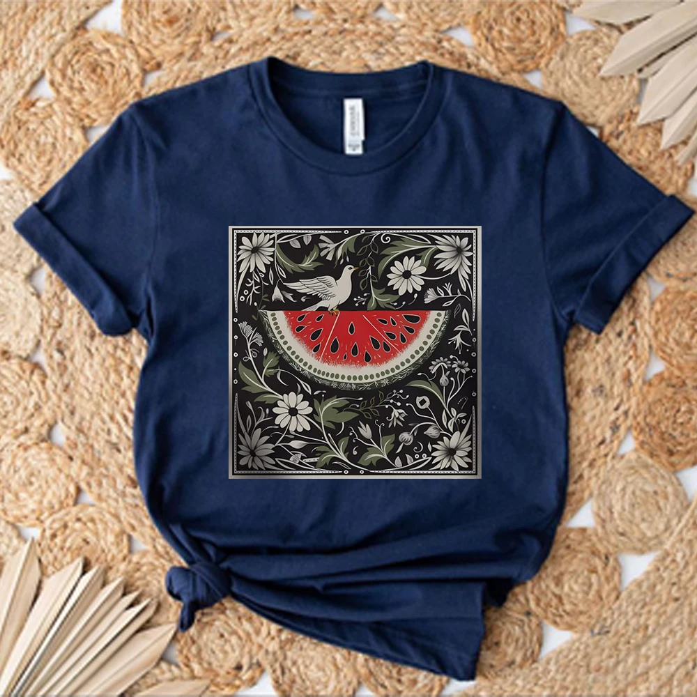 Camisas estéticas bohemias de sandía, esto no es una camiseta de sandía, camiseta de derechos humanos, camiseta de sandía libertad, tops informales Unisex