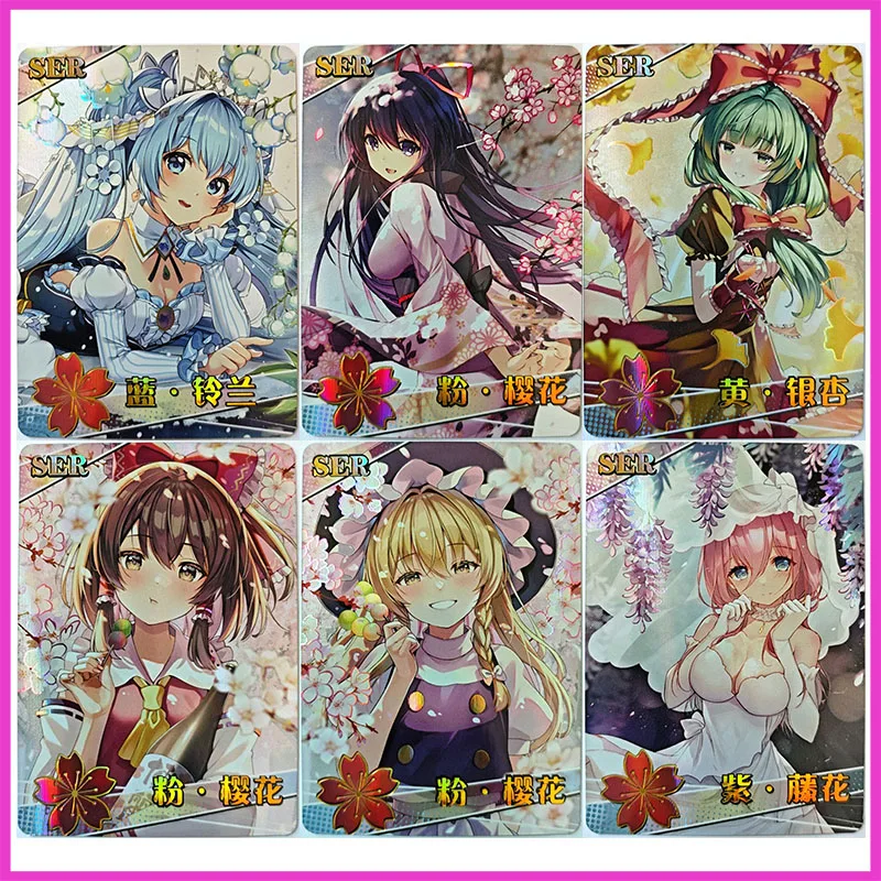 Anime Goddess Story Rare SER Game Collectible Cards Hatsune Miku Yatogami Tohka Nakano Miku CC Toys for boys Birthday Present