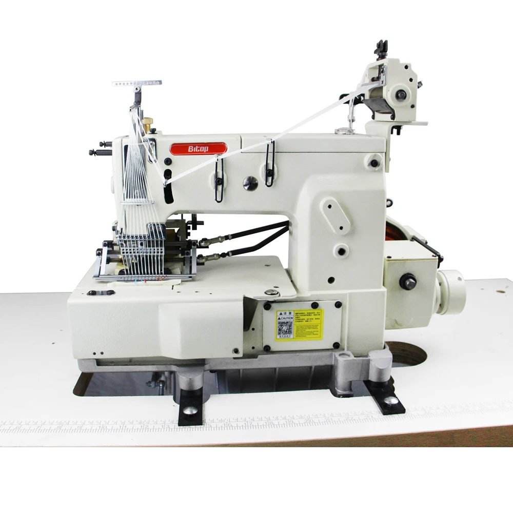 Multi Needles Elastic Threads Shiring Dress Flat Bed Sewing Machines