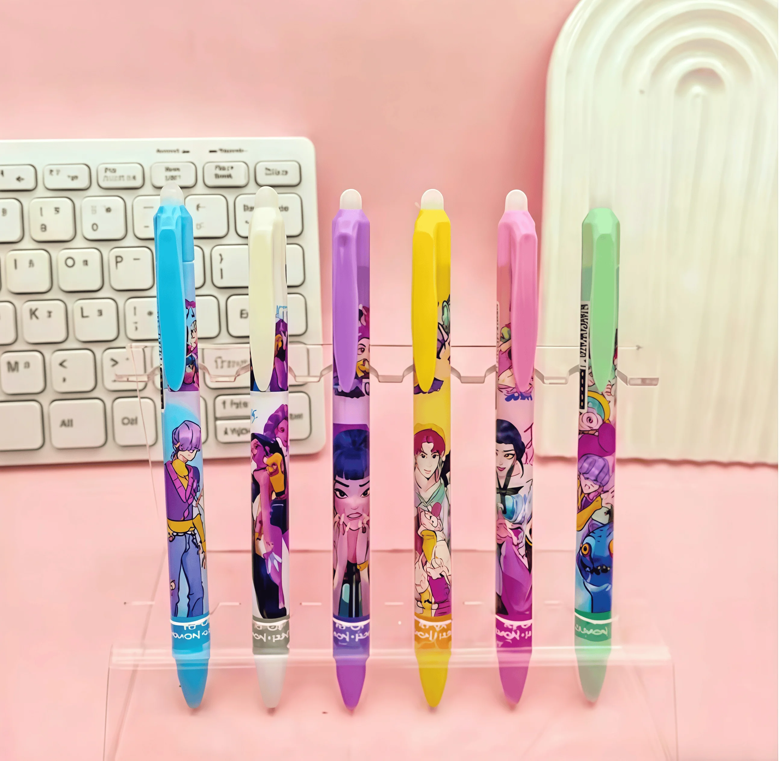 

Popular Devil Hunter Press Erasable Neutral Pen Anime Kpop Learning Stationery Office Stationery Gifts
