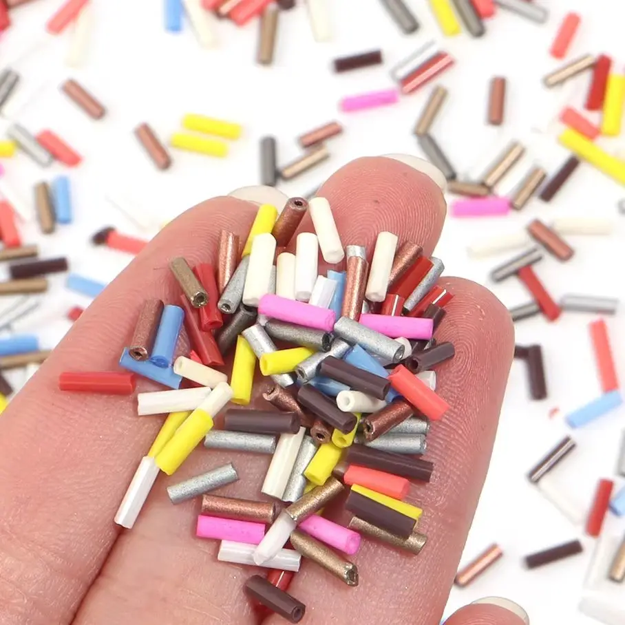 220 teile/los 6x2mm Backen Farbe Rohr Form Rocailles Glas Perlen Lose Perlen Für Schmuck Machen DIY Halskette armband Zubehör