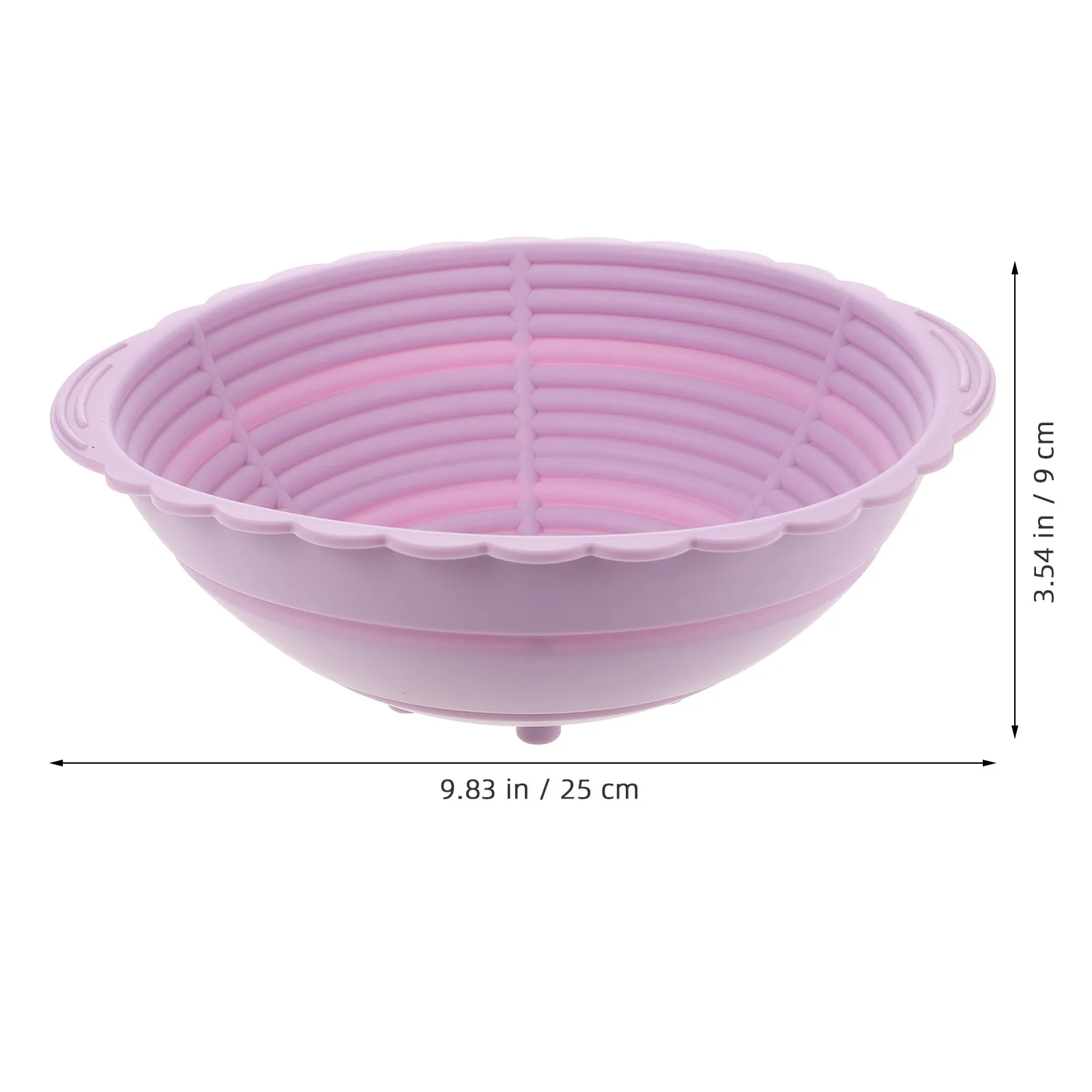 Foldable Silicone Banneton Basket Large Capacity Pink Round Dough Proofing Basket Kitchen Baking Sourdough Bread Proofing - view 4