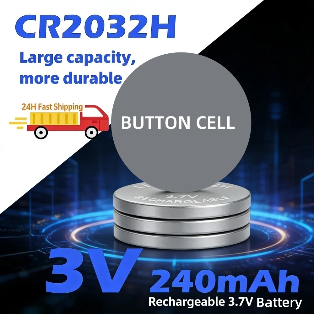 Pila LIR2032 recargable 3.7V – Litio alta capacidad compatible CR2032