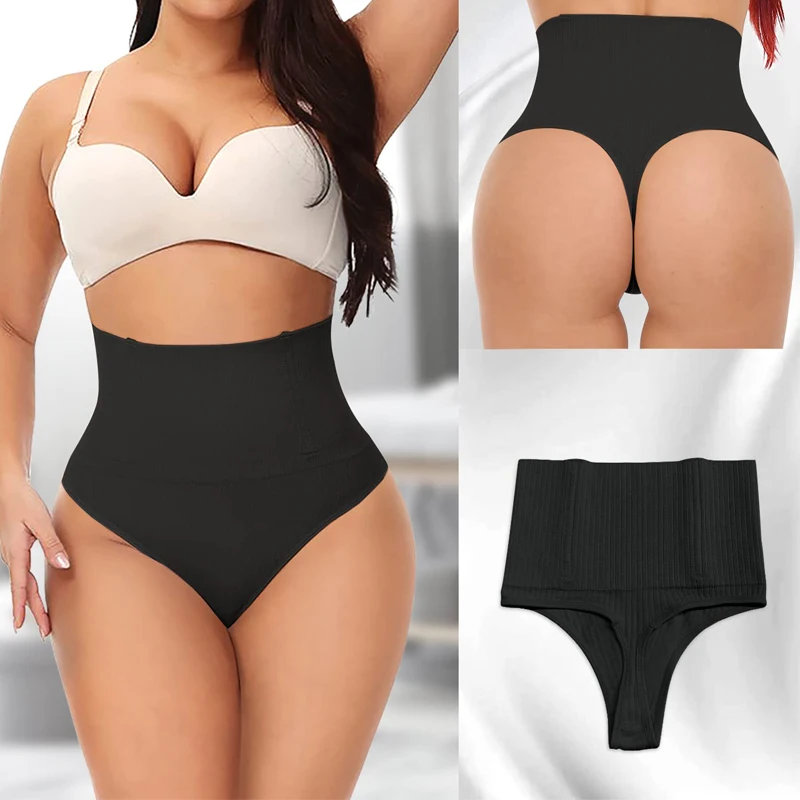 Bragas sin costuras de cintura alta para mujer, ropa interior adelgazante, entrenador de cintura, Tanga, Control de barriga, moldeador de cuerpo