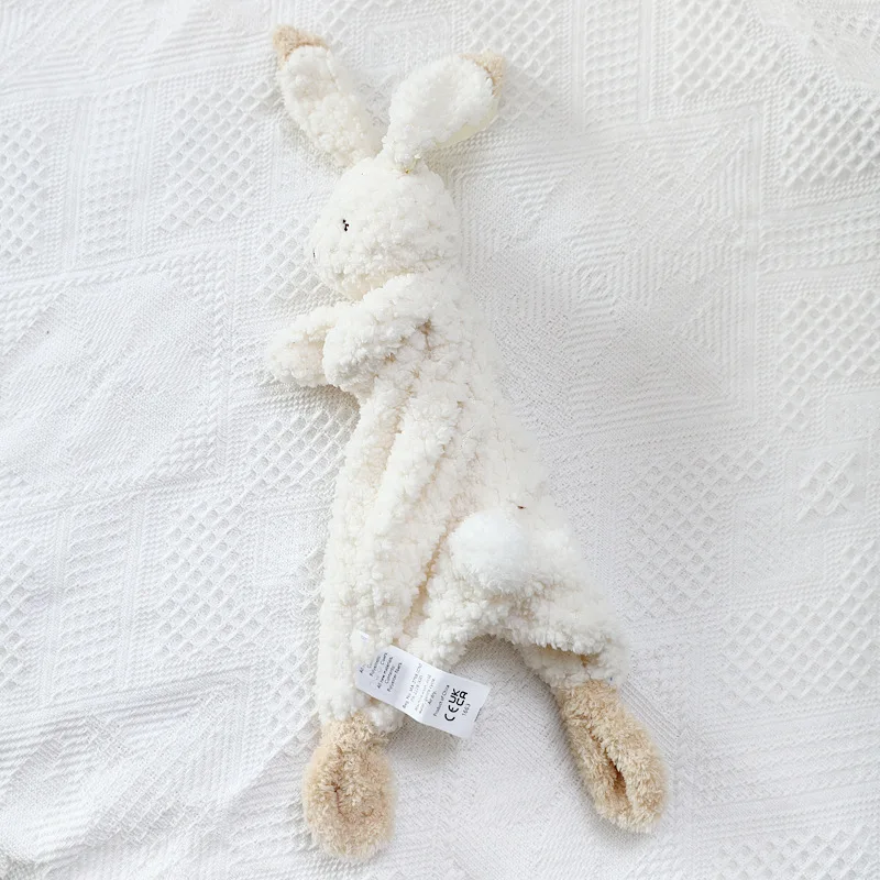 Cute Bunny Security Blanket for Baby Lovely Stuffed Animal Toys Soft Rabbit Blankie for Newborn