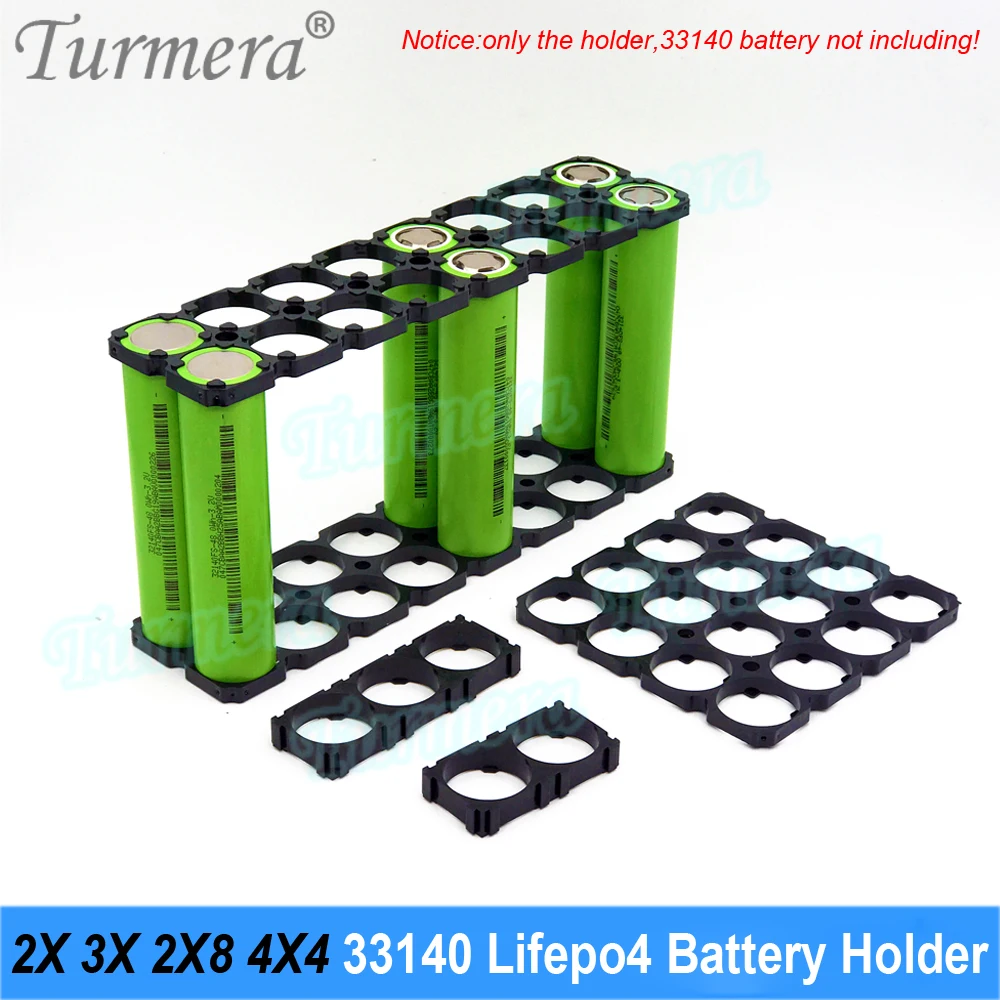 Turmera 33140 Lifepo4 Battery Holder Bracket 33.5mm Aperture 2X 3X 2X8 4X4 Anti Vibration Assemble for Diy 12V 36V 48V Batteries