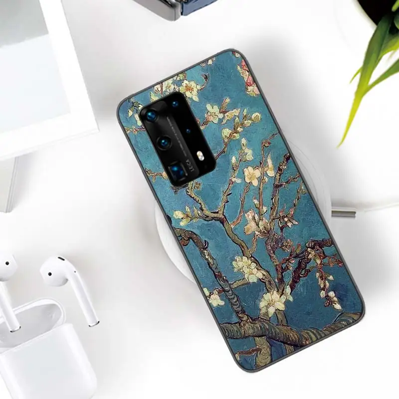 Van Gogh's Almond Branches in Full Bloom Phone Case For Huawei Mate 30 Lite 20 10 40 Pro P50 Pro P40 P30 Lite P20 P10 Coque Cove