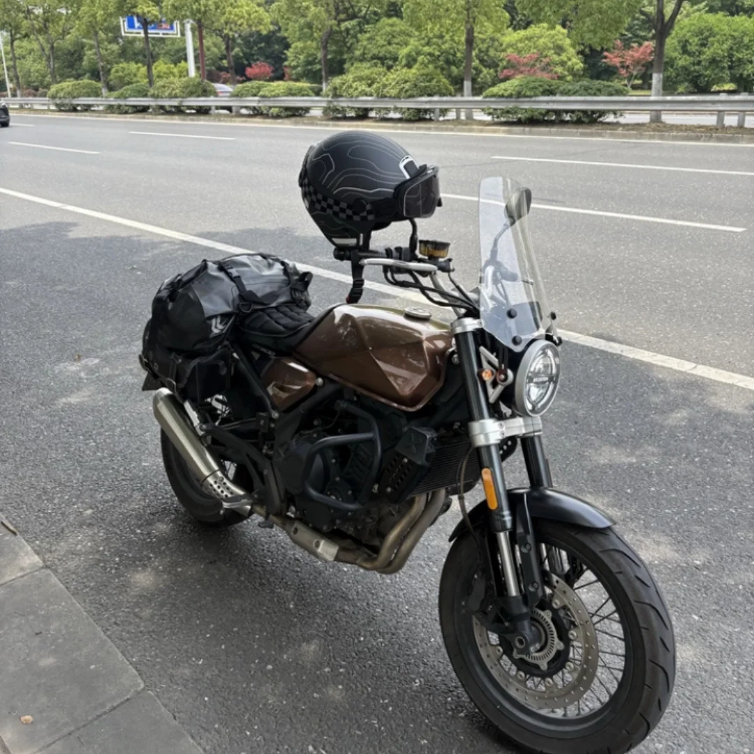 For GAOKIN GK500 Special modification accessory front windshield Vintage small windshield windshield glass