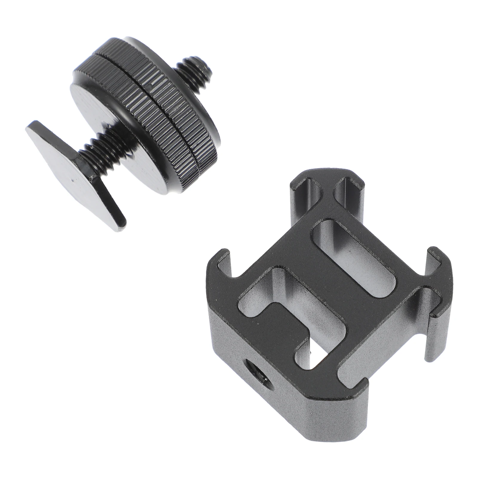 

Three Heads Camera Base Hot Shoe Mount Adapter Tripod Screw Flash Holder Aluminum Alloy DSLR Photography Accessories St