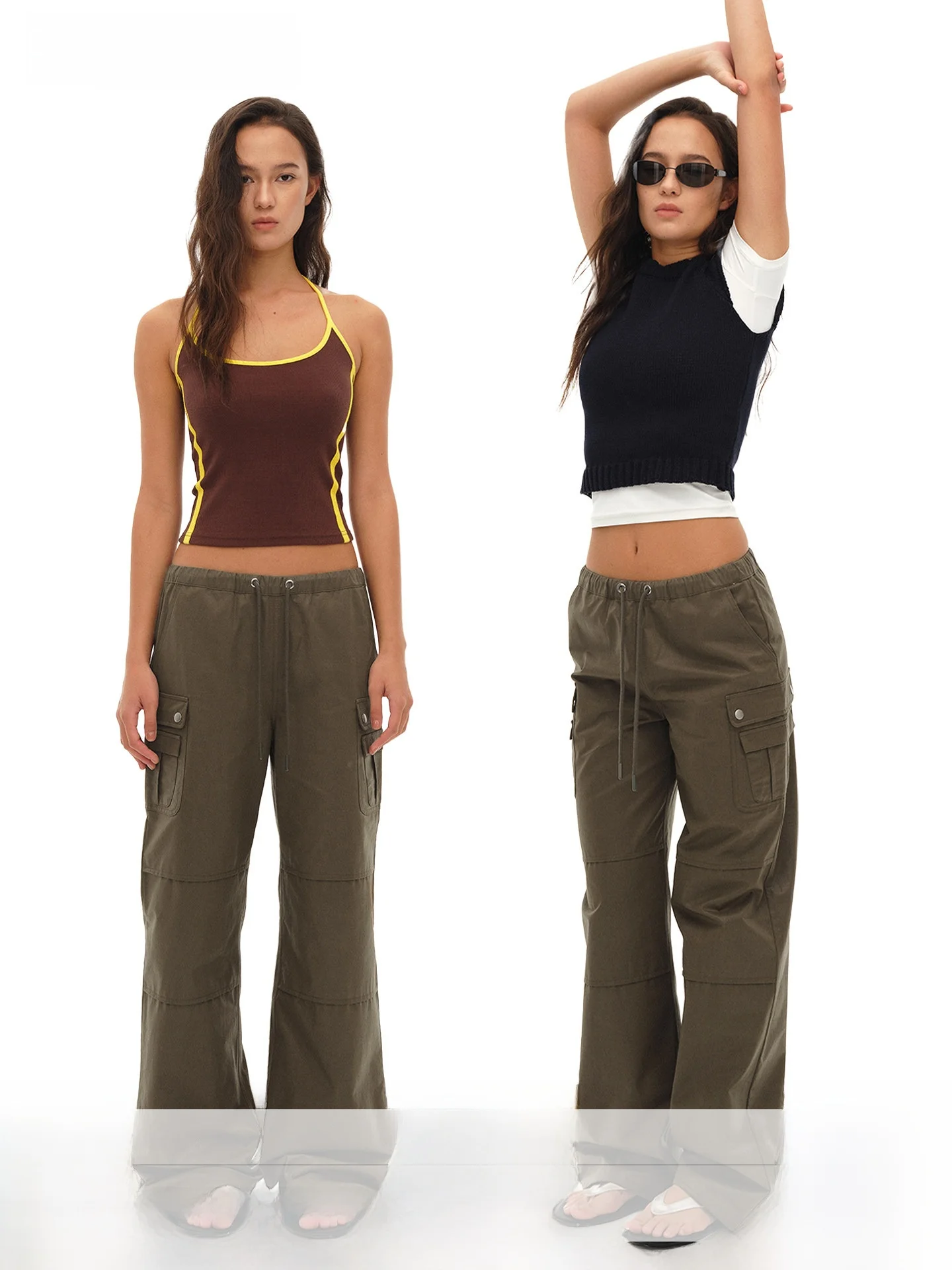 

Брюки повседневные Gowireless из чистого хлопка с завязками и эффектом легкости для женщин, в рабочем стиле, летняя коллекция