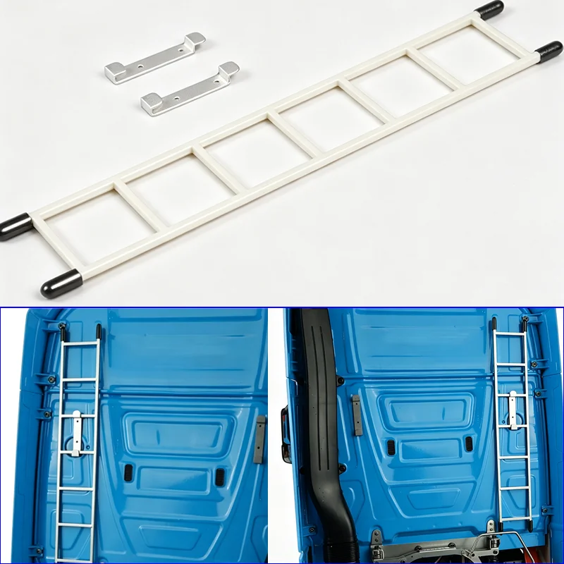 LXYRC 1pcs Plastic Simulation Work Staircase for 1/14 Tamiya RC Truck for SCANIA 770S R620 for VOLVO for BENZ Arocs for MAN Car