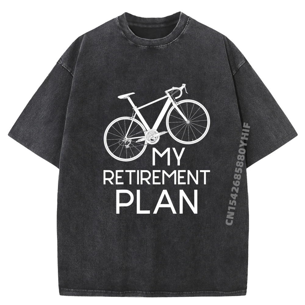 

Мой пентный план Велосипедист Retiree Pension Велосипедная уличная одежда Мужская дизайнерская одежда Мужская свободная стираная рубашка