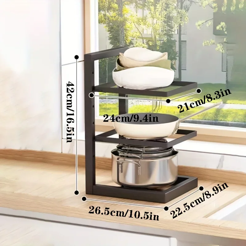 

Pot Storage Kitchen Stainless Steel Shelves Layered Shelves Under Sink Multi-layer Household Cabinets, Kitchen Layered Shelves