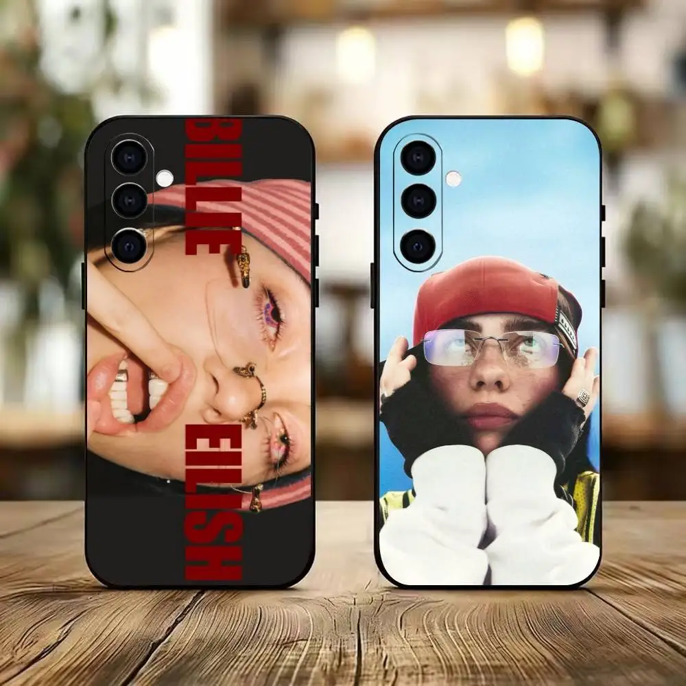 Z-Singer-Billie Eilish  Phone Case Black Silicone Soft For Samsung Galaxy A73,A72,A71,A70,A53,A52,A51