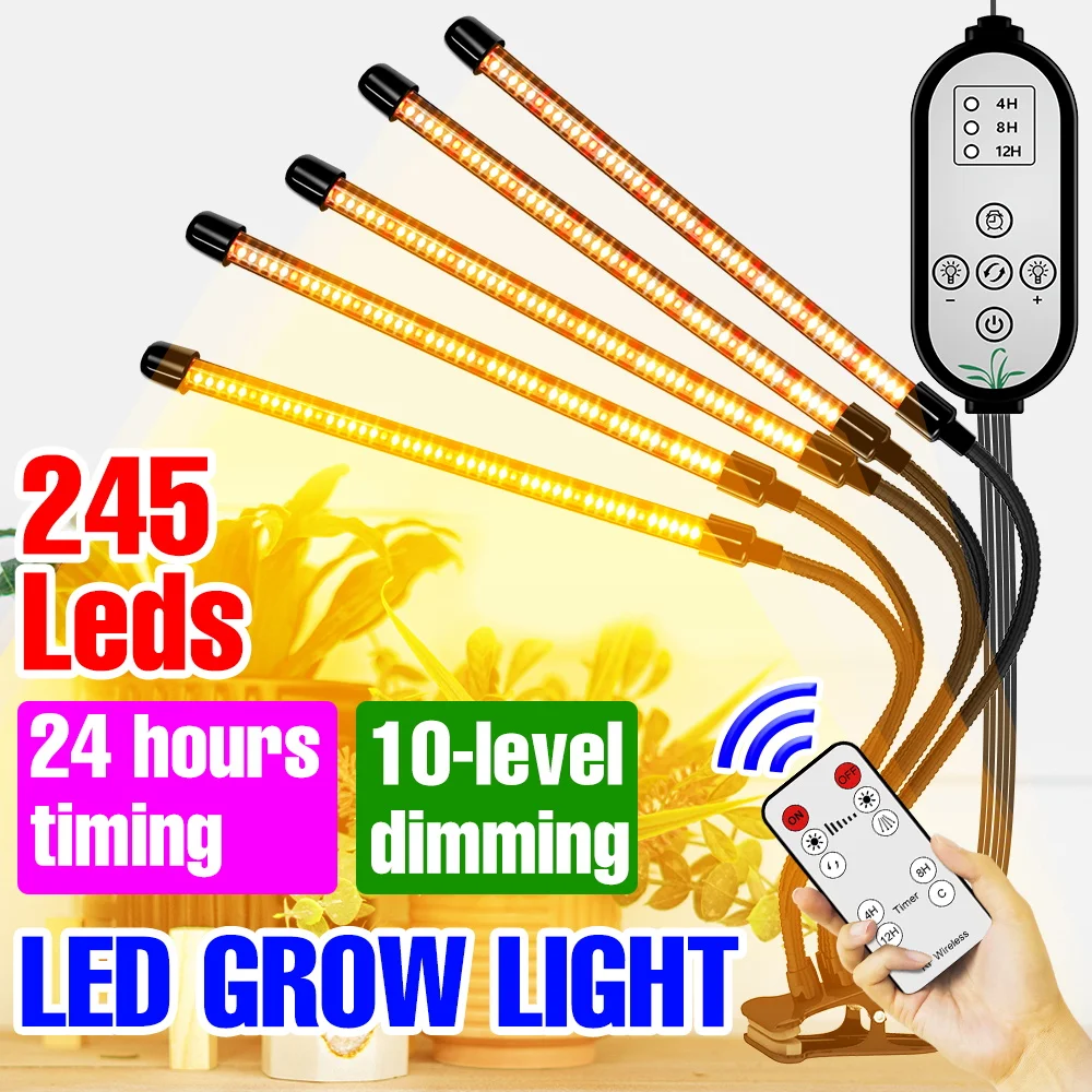 

Full Spectrum LED Grow Light Indoor Plant Hydroponics Flower Seeds Cultivation Phytolamp With Timing Function For Plant Growbox