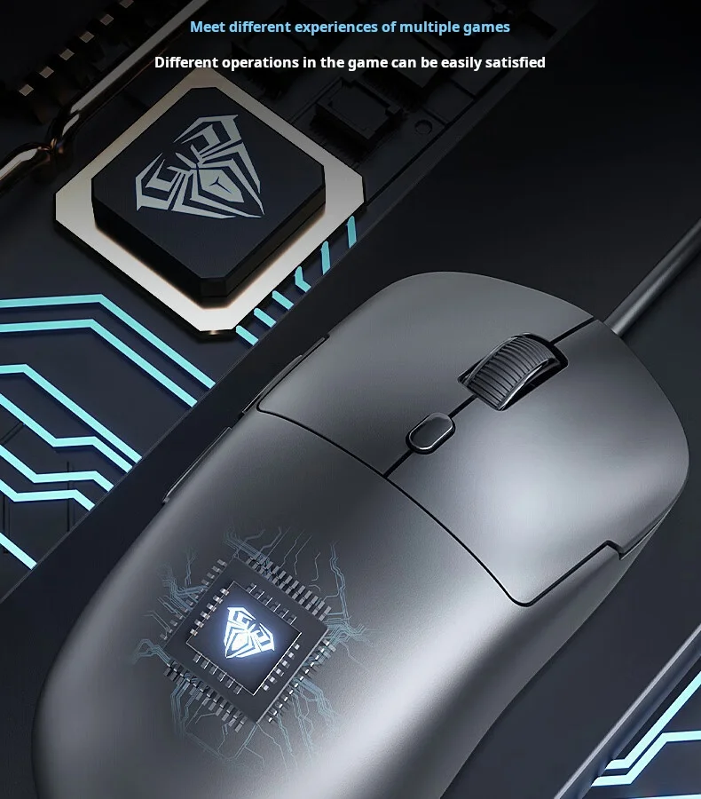 AULA S35 Wired Gaming Mouse 1000HZ Rate of Return Macro Programming Drive Ergonomic Esports Peripherals