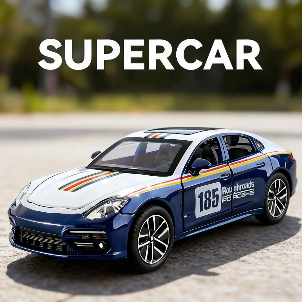 1:32 باناميرا 911 سبيكة سيارة رياضية دييكاست نماذج اللعب الأبواب مفتوحة مع ضوء الصوت التراجع المركبات شعبية سطح المكتب الحلي